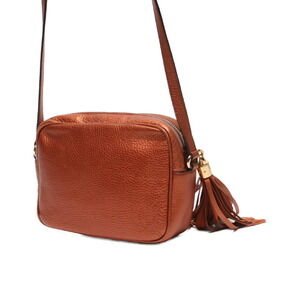 Gucci red bag pebbled leather Soho Disco
